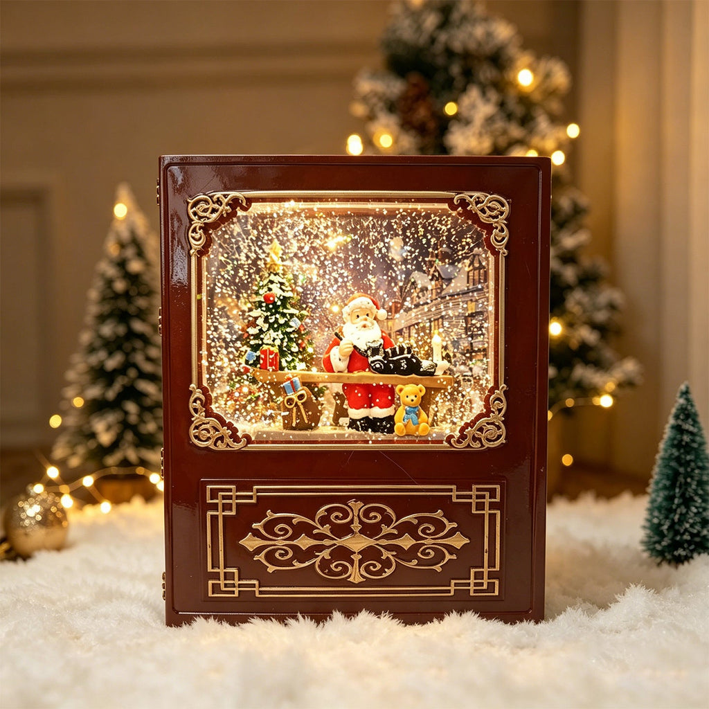 Christmas Tree Decoration Snow Globe with Santa and LED Light