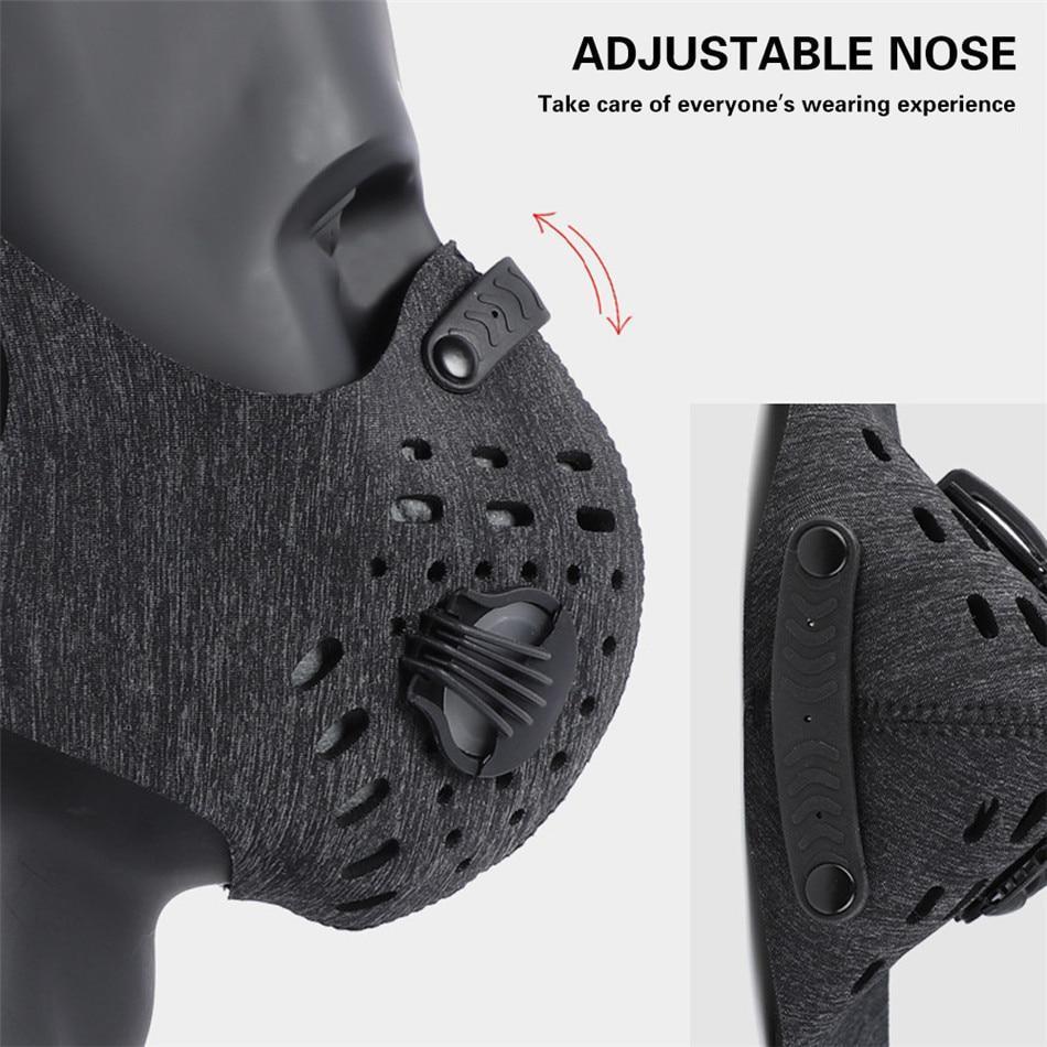 Face Mask Breathable Neoprene Anti Pollution - 5-Layer PM2.5 Filter, Reusable, view 6