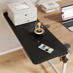 Clamp-On Adjustable Wooden Desk Side Shelf Extension, Foldable Bracket