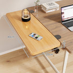 Clamp-On Adjustable Wooden Desk Side Shelf Extension, Foldable Bracket