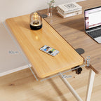 Clamp-On Adjustable Wooden Desk Side Shelf Extension, Foldable Bracket