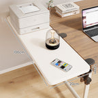 Clamp-On Adjustable Wooden Desk Side Shelf Extension, Foldable Bracket