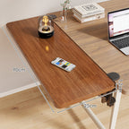 Clamp-On Adjustable Wooden Desk Side Shelf Extension, Foldable Bracket