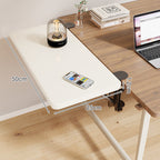 Clamp-On Adjustable Wooden Desk Side Shelf Extension, Foldable Bracket