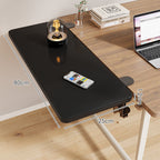 Clamp-On Adjustable Wooden Desk Side Shelf Extension, Foldable Bracket