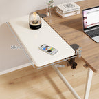 Clamp-On Adjustable Wooden Desk Side Shelf Extension, Foldable Bracket