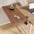 Clamp-On Adjustable Wooden Desk Side Shelf Extension, Foldable Bracket