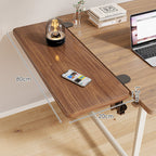 Clamp-On Adjustable Wooden Desk Side Shelf Extension, Foldable Bracket