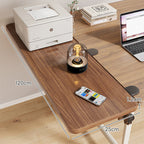 Clamp-On Adjustable Wooden Desk Side Shelf Extension, Foldable Bracket