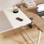 Clamp-On Adjustable Wooden Desk Side Shelf Extension, Foldable Bracket