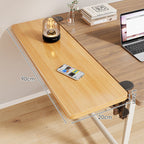 Clamp-On Adjustable Wooden Desk Side Shelf Extension, Foldable Bracket