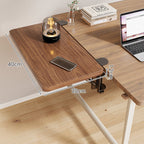 Clamp-On Adjustable Wooden Desk Side Shelf Extension, Foldable Bracket