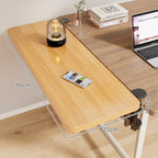 Clamp-On Adjustable Wooden Desk Side Shelf Extension, Foldable Bracket