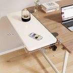 Clamp-On Adjustable Wooden Desk Side Shelf Extension, Foldable Bracket