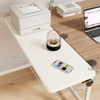 Clamp-On Adjustable Wooden Desk Side Shelf Extension, Foldable Bracket
