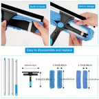 Telescopic Window and Glass Cleaner - 2-in-1 Squeegee, 182 cm Reach, view 3