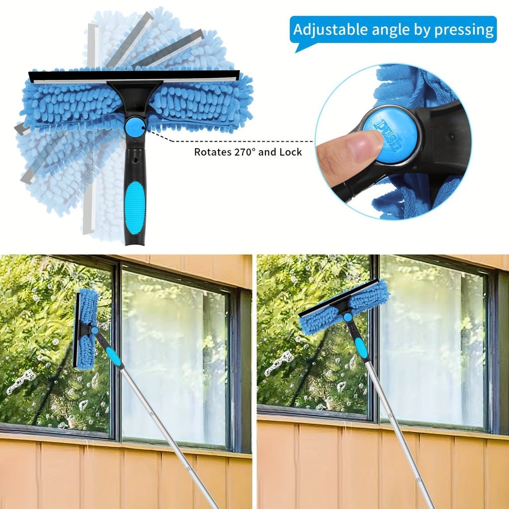 Telescopic Window and Glass Cleaner - 2-in-1 Squeegee, 182 cm Reach, view 5