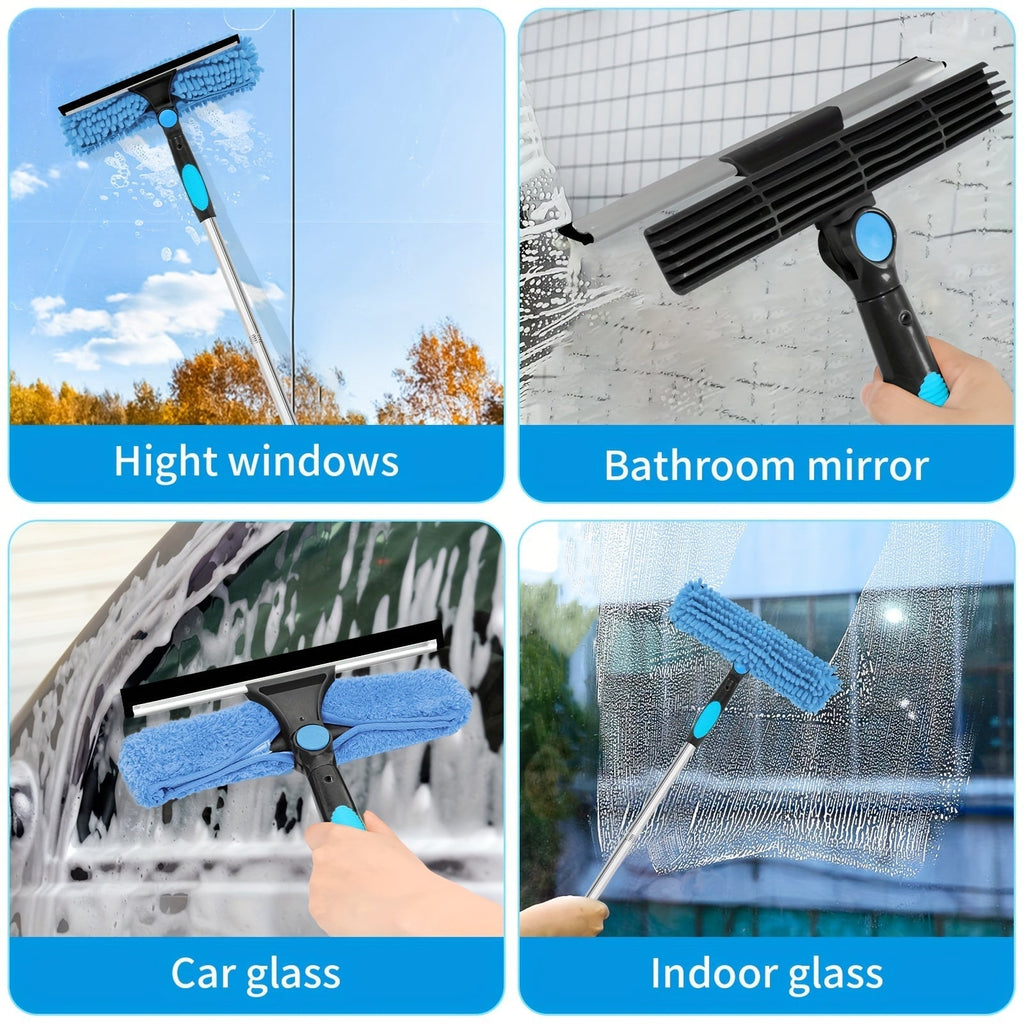 Telescopic Window and Glass Cleaner - 2-in-1 Squeegee, 182 cm Reach, view 6