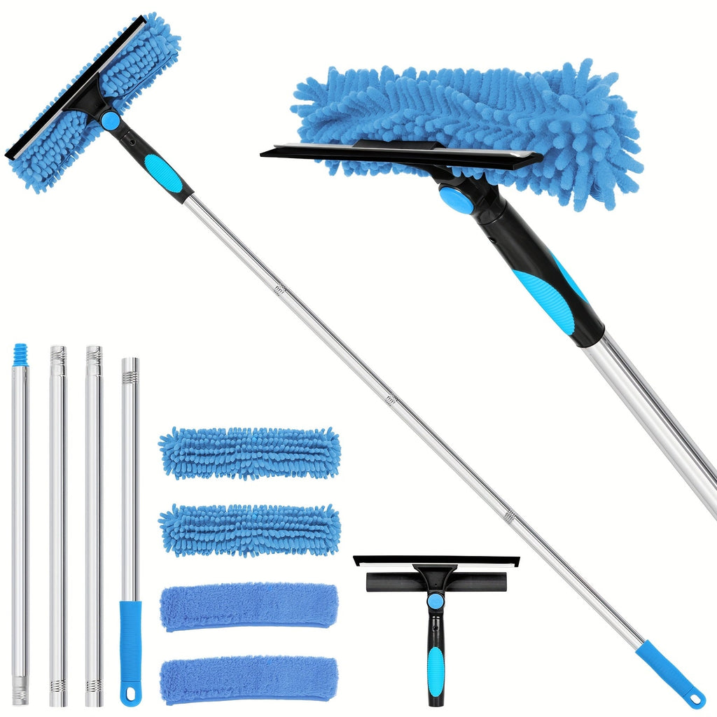 Telescopic Window and Glass Cleaner - 2-in-1 Squeegee, 182 cm Reach, view 8