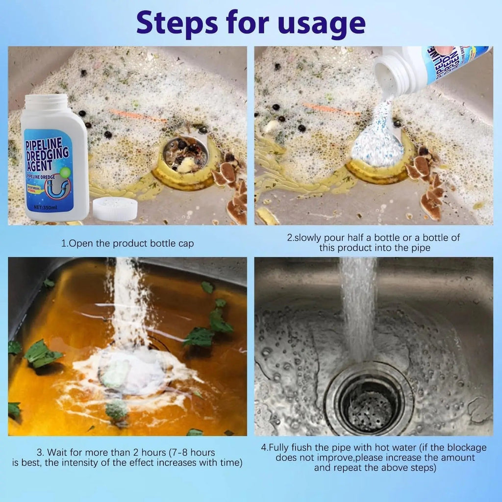 Powerful Drain Cleaner for Kitchen and Bathroom - 350 ml, Biodegradable, view 8