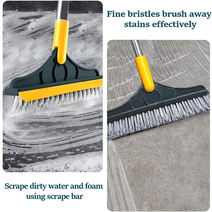 Heavy-Duty Floor Scrub Brush - Medium-Firm Nylon Bristles, Non-Toxic PP Handle, view 5
