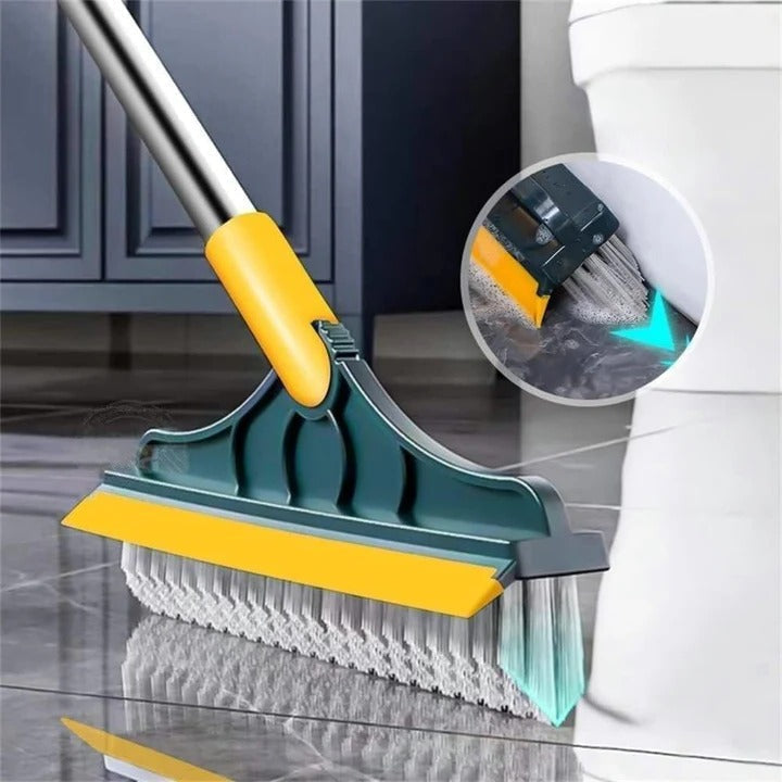 Heavy-Duty Floor Scrub Brush - Medium-Firm Nylon Bristles, Non-Toxic PP Handle