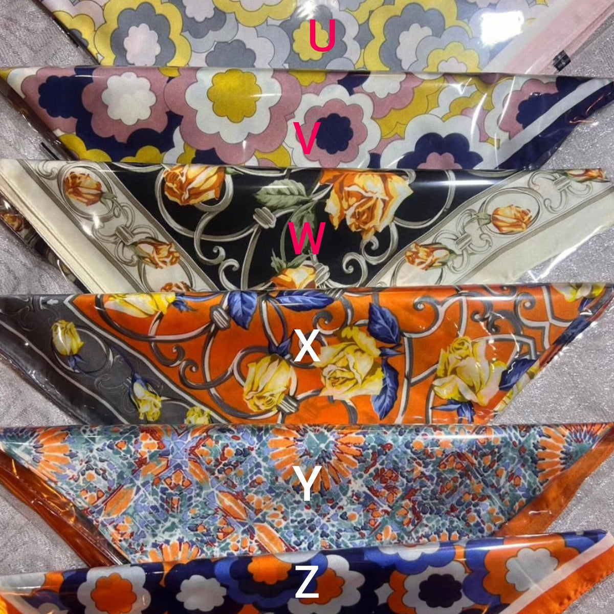 Silk Square Scarf for Women - 70cm, Smooth Silk, Neck Wrap, view 10