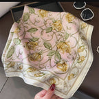 Silk Square Scarf for Women - 70cm, Smooth Silk, Neck Wrap, view 4