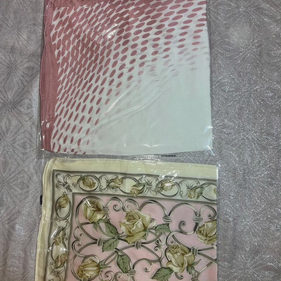 Silk Square Scarf for Women - 70cm, Smooth Silk, Neck Wrap, view 5
