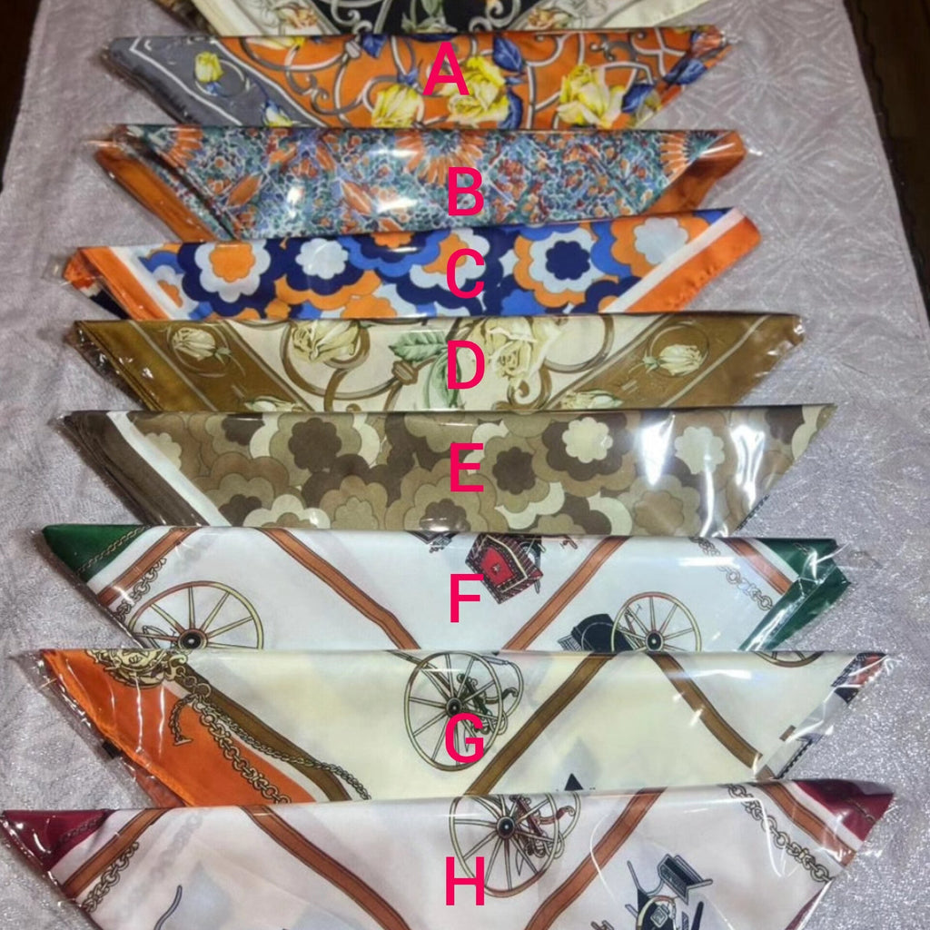 Silk Square Scarf for Women - 70cm, Smooth Silk, Neck Wrap, view 7