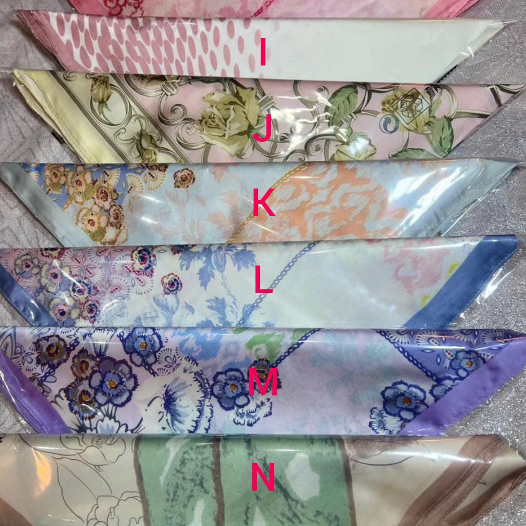 Silk Square Scarf for Women - 70cm, Smooth Silk, Neck Wrap, view 8