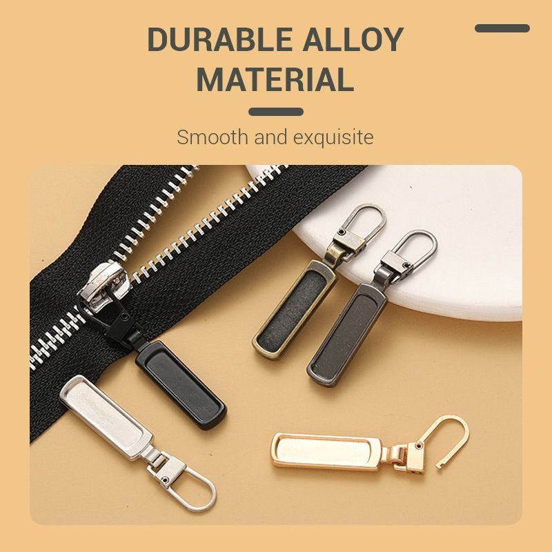 Tool-Free Detachable Zipper Pull Accessory - Metal Alloy, Set of 5, view 4