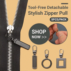 Tool-Free Detachable Zipper Pull Accessory - Metal Alloy, Set of 5