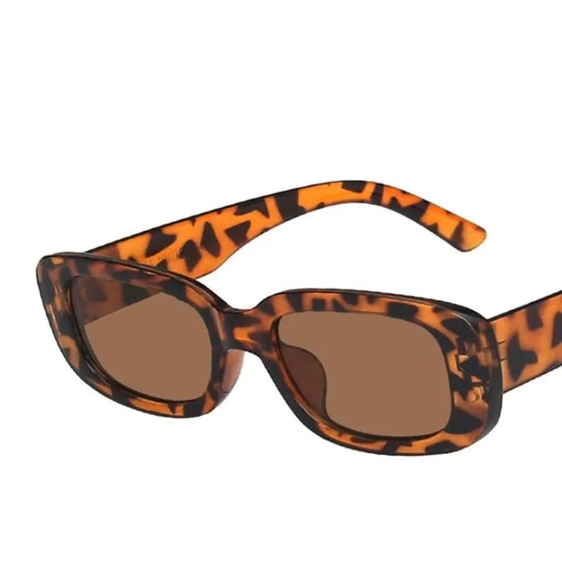 Retro Rectangular Sunglasses for Women - UV400, Lightweight Plastic Frame, view 20