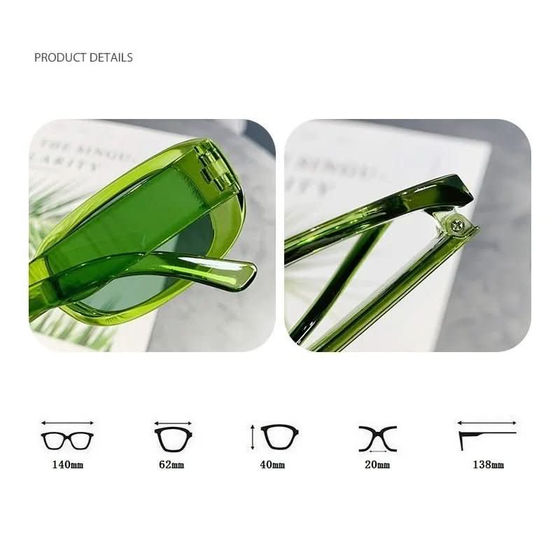 Retro Rectangular Sunglasses for Women - UV400, Lightweight Plastic Frame, view 4