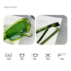 Retro Rectangular Sunglasses for Women - UV400, Lightweight Plastic Frame, view 4
