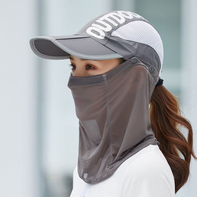 Anti-UV Outdoor Baseball Cap for Adults - Breathable Cotton Polyester