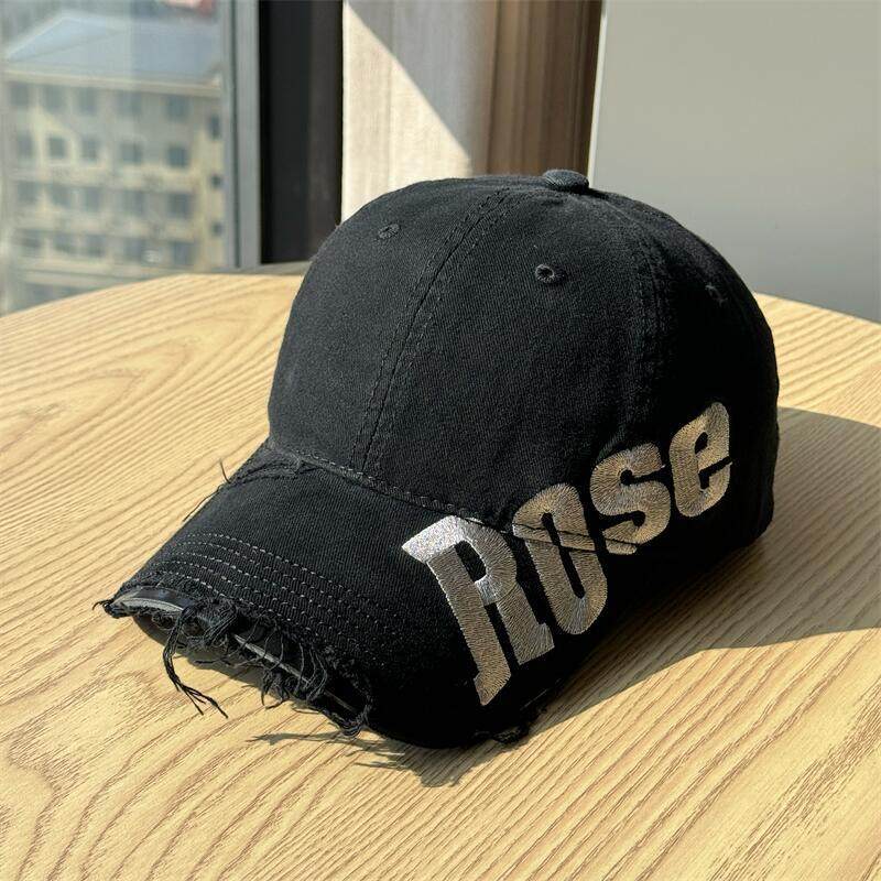 Men's Distressed Cotton Baseball Cap - Casual Style, Adjustable Fit, view 7