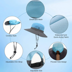 Foldable Sun Hat for Women - UV Protection, Breathable Polyester, view 12