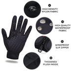 Waterproof Winter Thermal Gloves for Outdoor Sports - Fleece Lined, Touchscreen