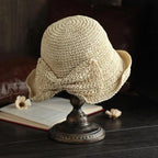 Summer Hat with Brim and Bow for Women - Breathable, 57 cm, Khaki or Blue, view 2