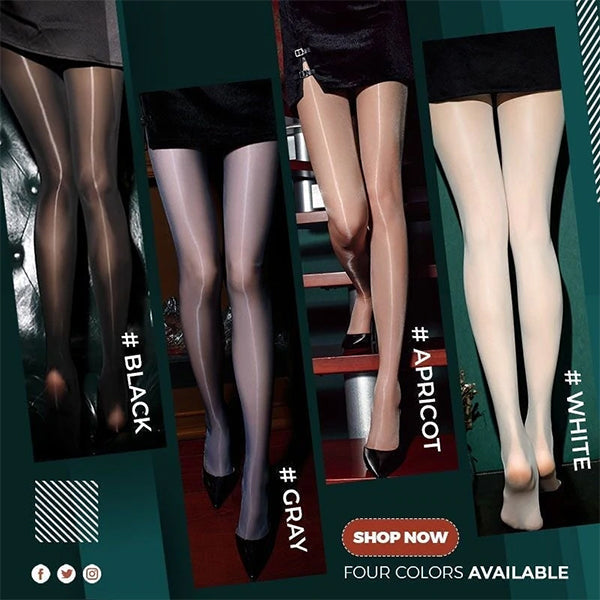 Pearl-like Silk Stockings for Women - Gray, One Size, Mother-of-Pearl Finish