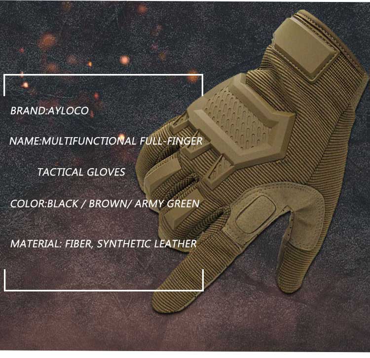 Tactical Gloves for Outdoor Activities - Microfiber, Rubber Knuckle, view 2