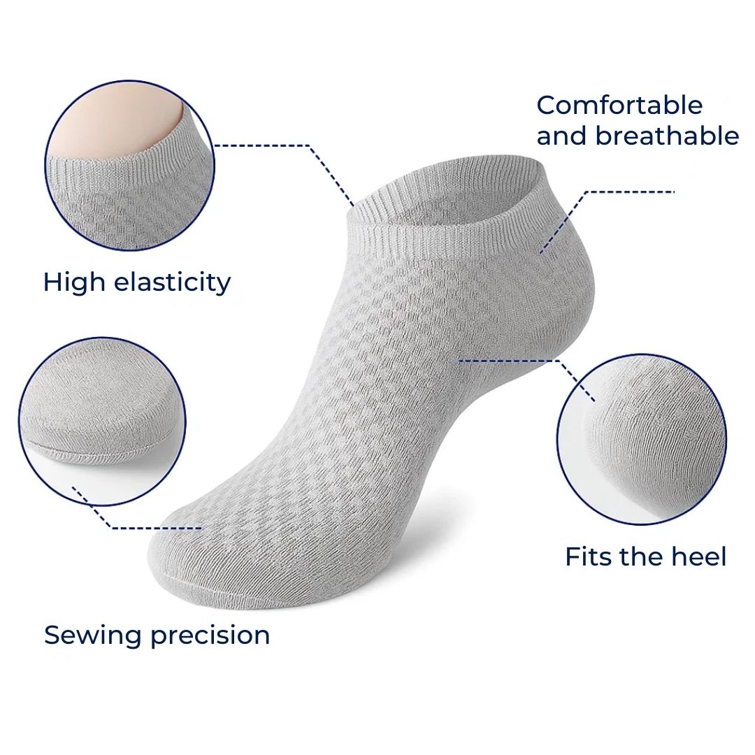 Men’s Bamboo Low-Cut Socks - Moisture-Wicking, Odour Control, view 3