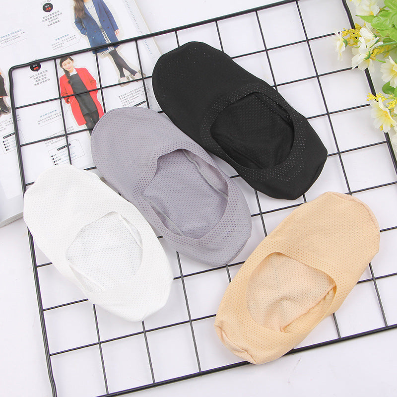 Breathable Ice Silk Socks - Black, White, Grey, Beige, view 2