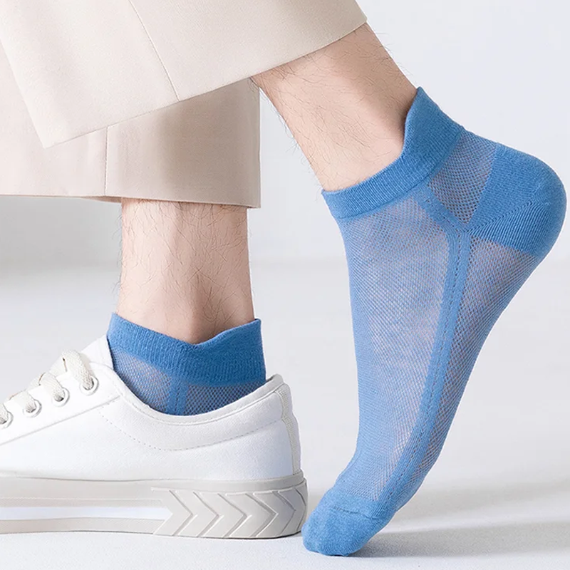 Ultra-thin Non-slip Invisible Socks - Breathable Mesh, Polyester, One Size, view 6