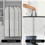 Long Garment Storage Cover for Dresses and Gowns - 180cm Peva, Clear Window, view 4