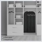 Long Garment Storage Cover for Dresses and Gowns - 180cm Peva, Clear Window, view 9