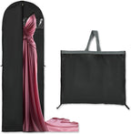 Long Garment Storage Cover for Dresses and Gowns - 180cm Peva, Clear Window