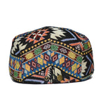Colourful Retro Cotton Flat Cap with Adjustable Back Strap
